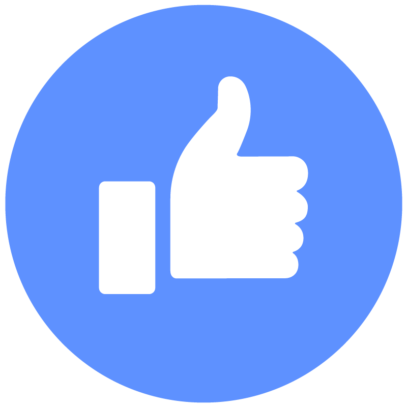 800x800 Facebook Like Thumbs Up Round Icon Vector Logo Free Vector