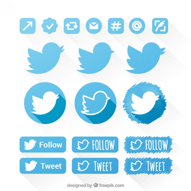 626x626 Ultimate Set Of Facebook Amp Twitter Icons Vector Material