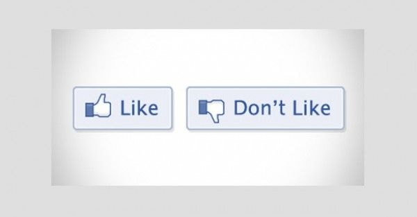 600x313 Clean Facebook Like Buttons Vector Set Psd