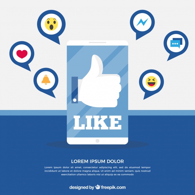 626x626 Facebook Background With Like Icon Vector Free Download