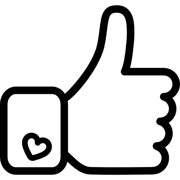 626x626 Facebook Like Hand Symbol Outline Icons Free Download