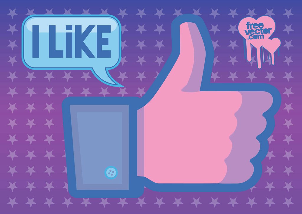 1024x727 Facebook Like Vector Vector Art Amp Graphics