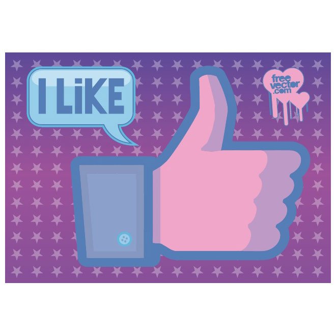 660x660 Facebook Like Vector Image.eps, Vector Images