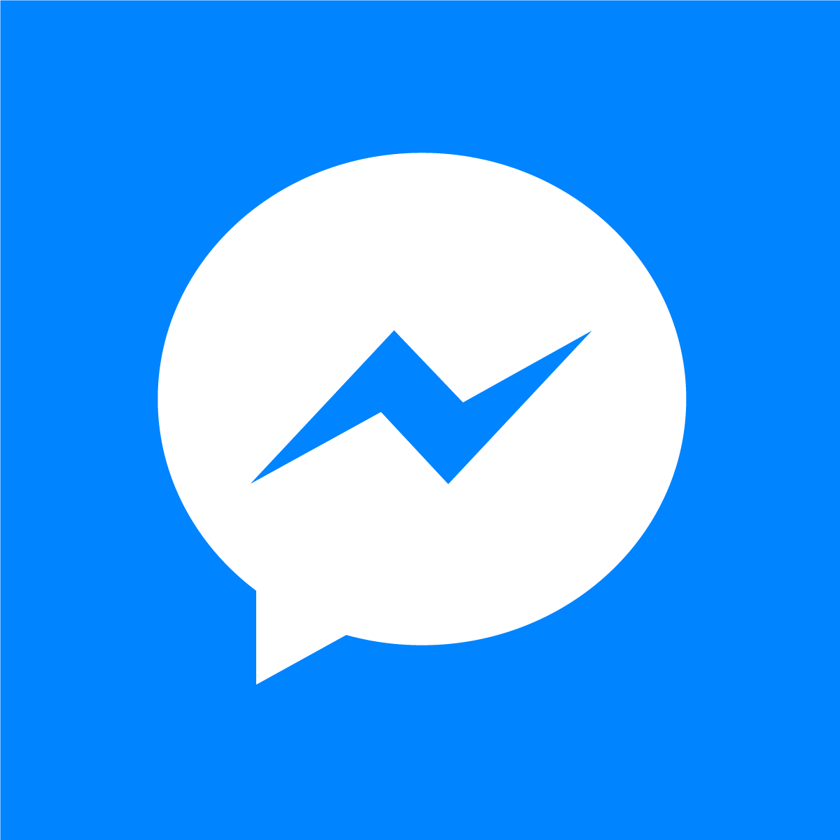 1200x1200 Facebook Messenger Icon Logo Vector Square Free Vector