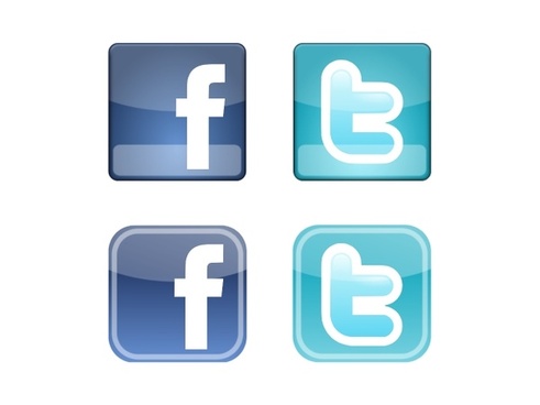 491x368 Facebook And Twitter Logo Vector Graphic Free Vector Download