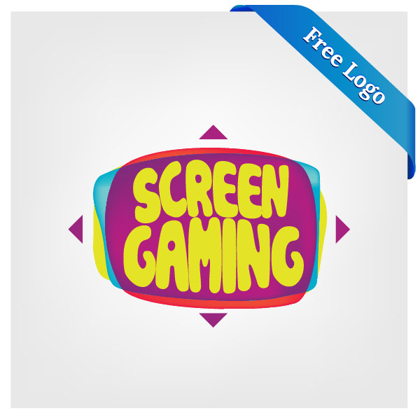 600x600 Free Vector Large Screen Display Video Game Logo Download In (.ai