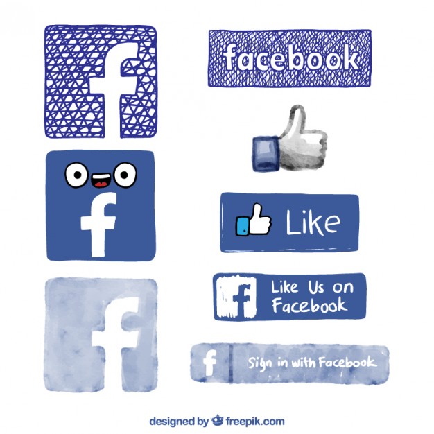626x626 Hand Drawn Facebook Logos Free Vectors Ui Download