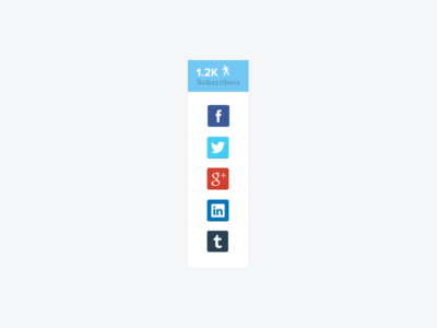 400x300 Free Social Share Bar Psd For Website Free Psd,vector,icons