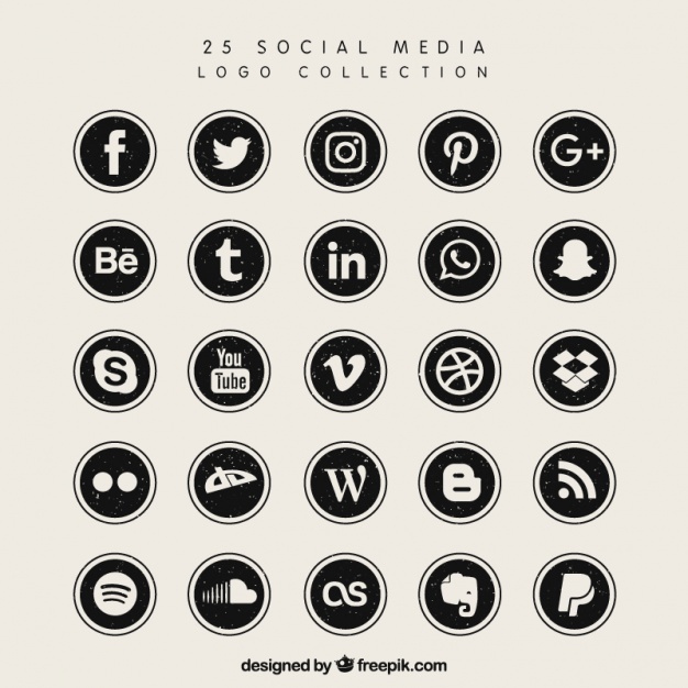 626x626 Free Facebook Icon Vector Black And White 168905 Download