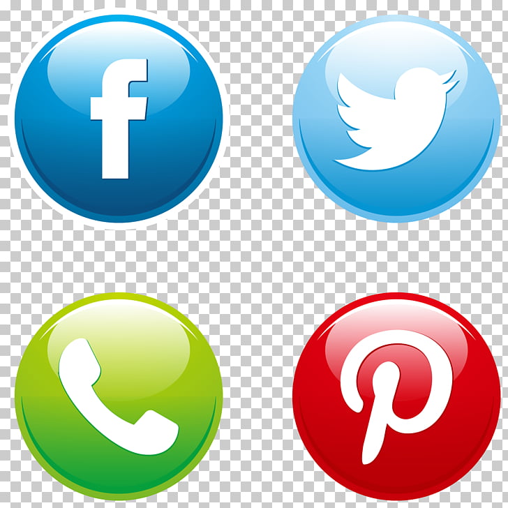 728x728 Social Media Button Euclidean Icon, Social Media Buttons Set