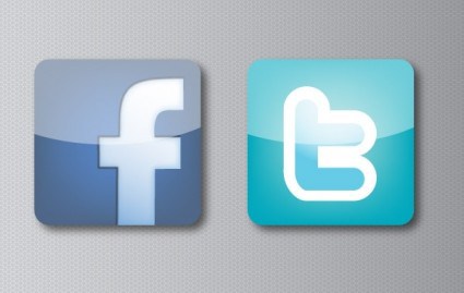 425x269 Social Icons Twitter Facebook Vector Icon
