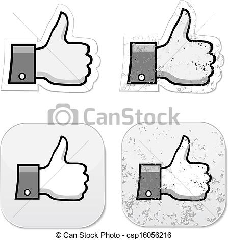 447x470 Facebook Like It Grunge Button. Like It Thumb Up Grunge Button