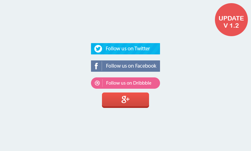 800x480 Free Download 16 Social Media Vector Buttons