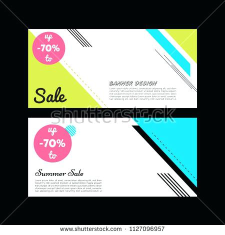 450x470 Facebook Banner Template Summer Sale Colorful Stock Vector Royalty