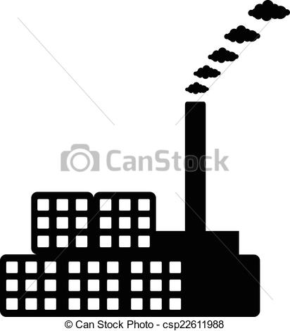 412x470 Factory Icon On White Background. Vector Illustration.