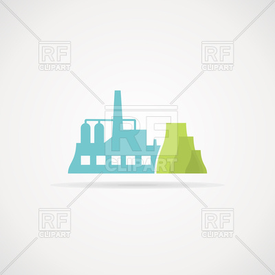 400x400 Industrial Factory Icon Vector Image Vector Artwork Of