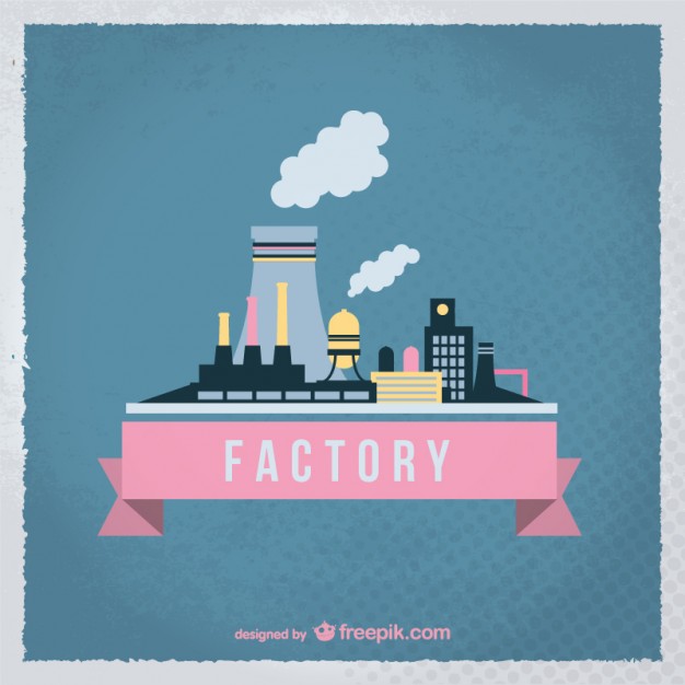 626x626 Vintage Factory Vector Vector Free Download