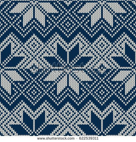 450x470 Traditional Fair Isle Style Seamless Knitted Pattern. Knitting