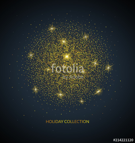 471x500 Abstract Shiny Vector Background. Golden Dots And Glowing Stars