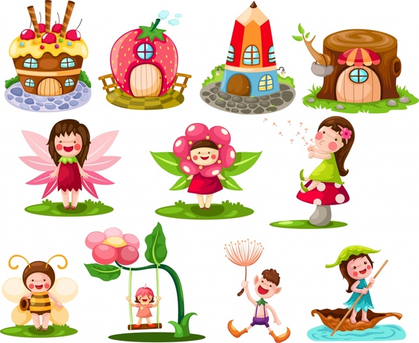 600x491 Vector Cute Cartoon Fairy Tale Free Vector In Encapsulated