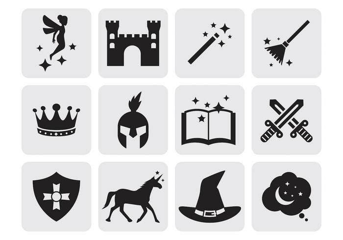 700x490 Fairy Tale Icons Vector