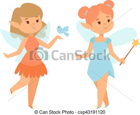 450x369 Fairies Cartoon Character Vector. Cute And Beautiful Princess