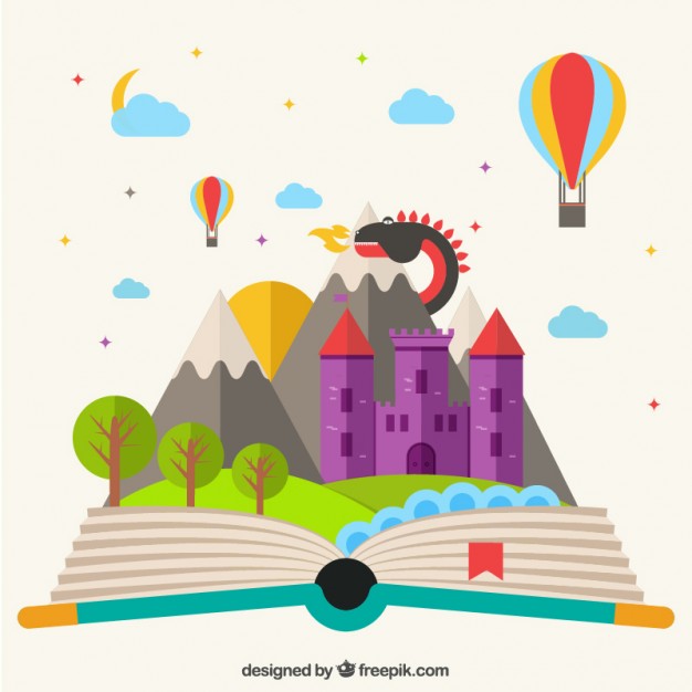 626x626 Fairy Tale Book In Flat Design Vector Free Download