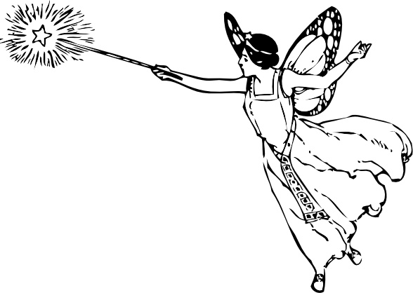 588x418 Fairy With Wand Clip Art Free Vector In Open Office Drawing Svg