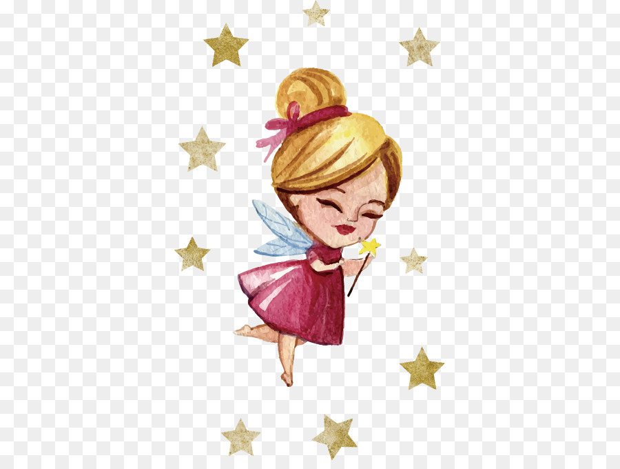 900x680 Download Fairy Wand Vector Hand Drawn Illustration Little Fairy