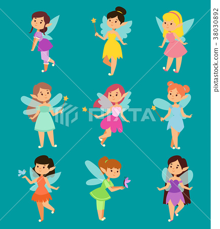 434x450 Beautiful Fairy Princesses Vector Fairy Wings Fly