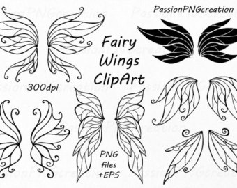 340x270 Fairy Wings Clipart Etsy