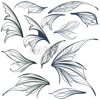 400x400 Set Of Vector Filigree Fairy Wings For Design Buy Photos Ap