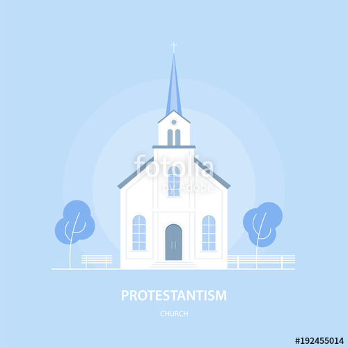 500x500 The Protestant Church. Christian Temple. Religion And Faith
