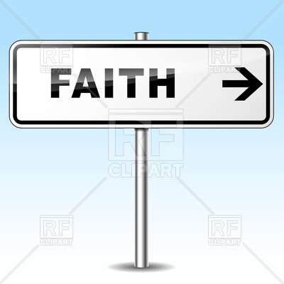 400x400 Traffic Sign With Word Faith Vector Image Vector Artwork Of