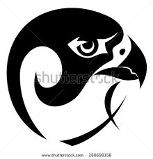 220x229 Falcon Vector Art