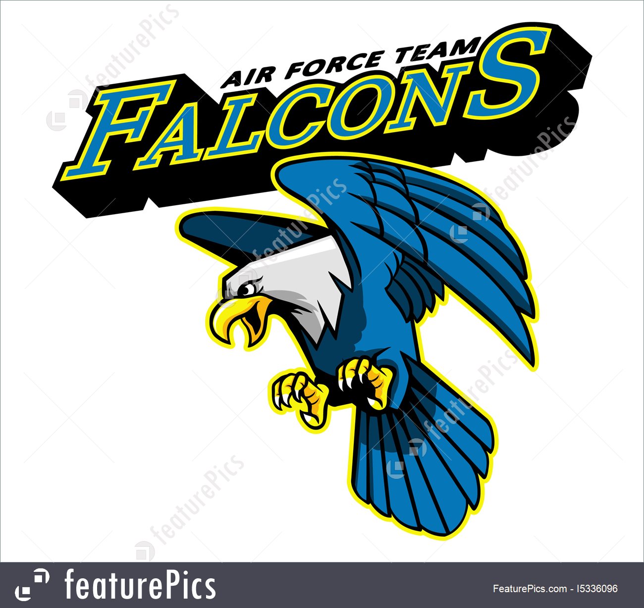 1300x1229 Falcons Air Force Team Mascot Illustration