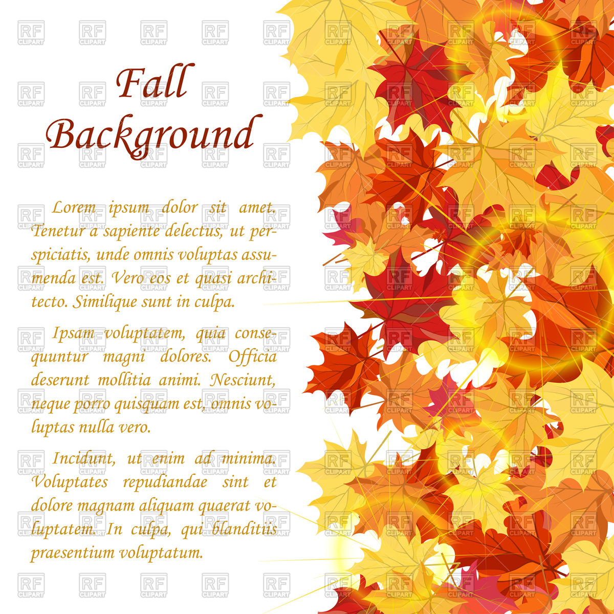 1200x1200 Maple Leaves Fall Background Vector Image Vector Artwork Of