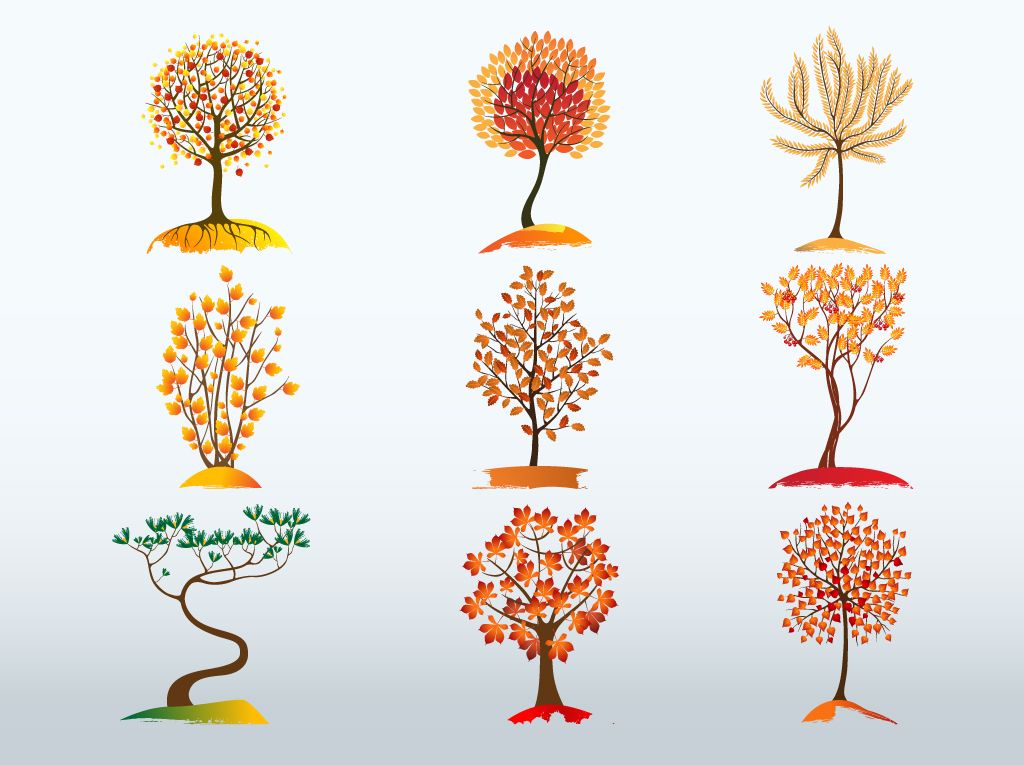 1024x765 Tree Vector Make Amp Upcycle Autumn Trees, Fall