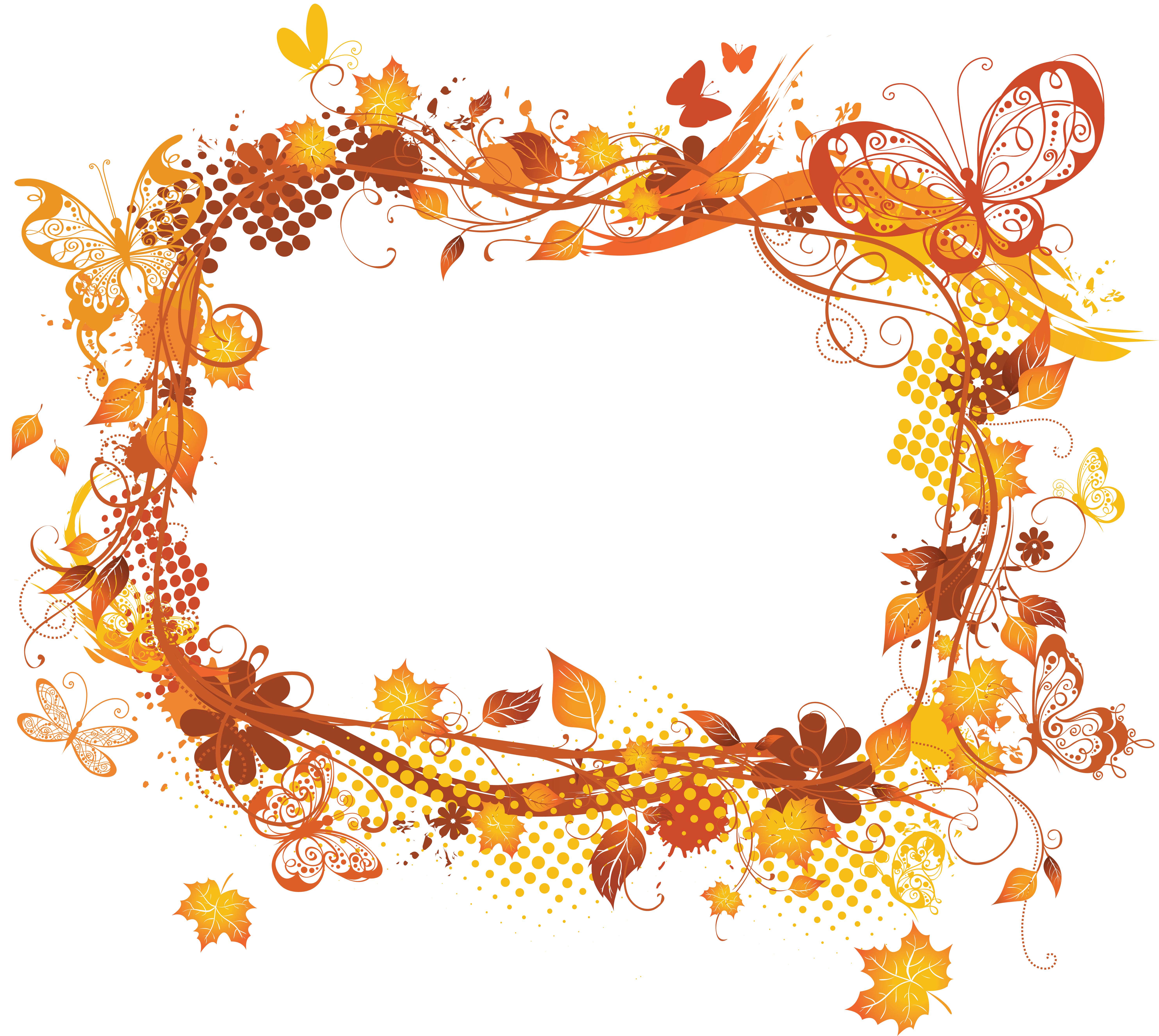 5933x5304 Fall Vector Frameu200b Gallery Yopriceville