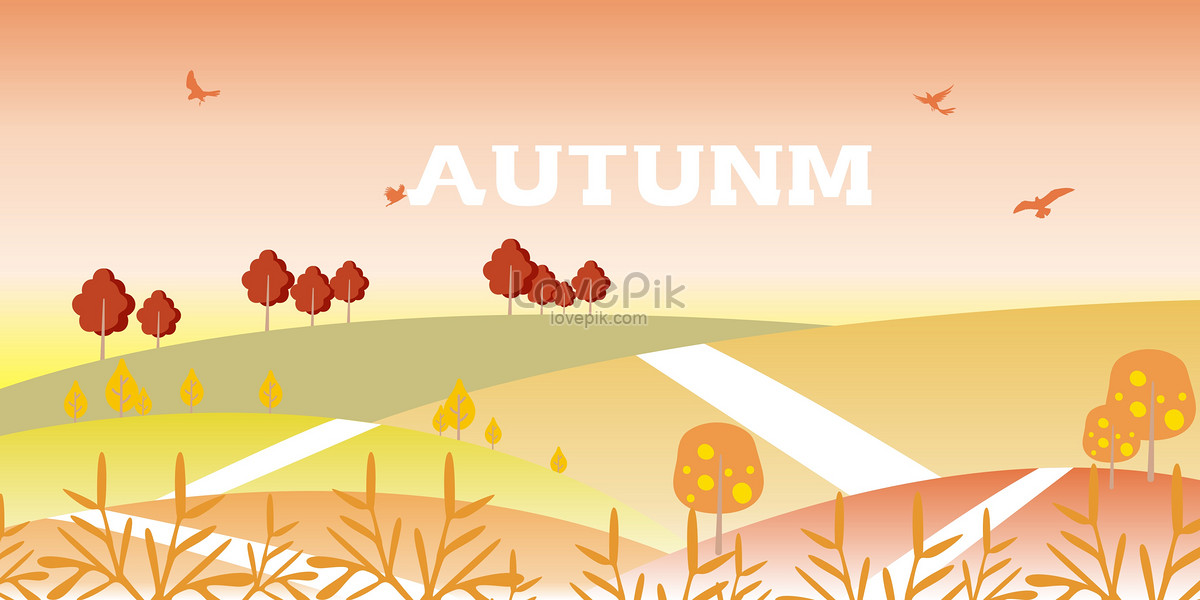 1200x600 Fall Vector Background Backgrounds Image Picture Free Download