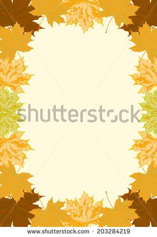 312x470 Sycamore Leaf Frame Vector Art