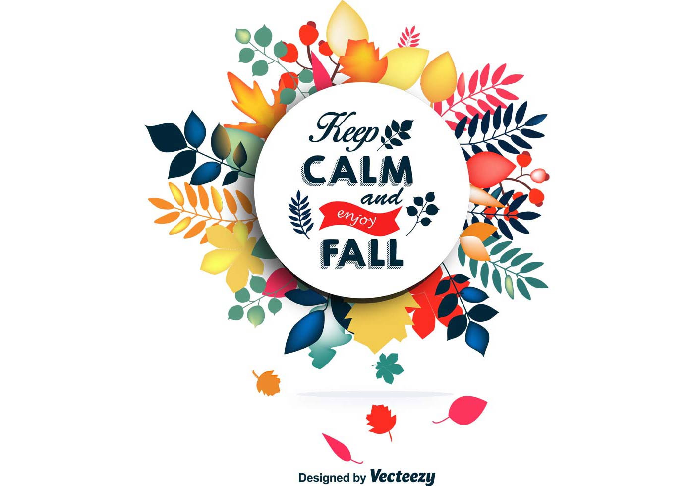 1400x980 Fall Badge Free Vector Art