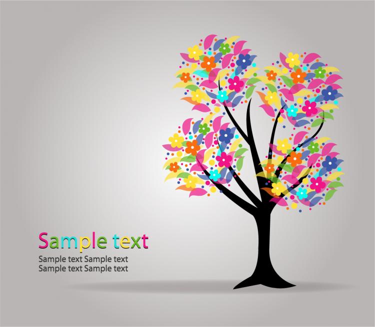 750x655 Fall Cartoon Trees Vector Free Vector 4vector