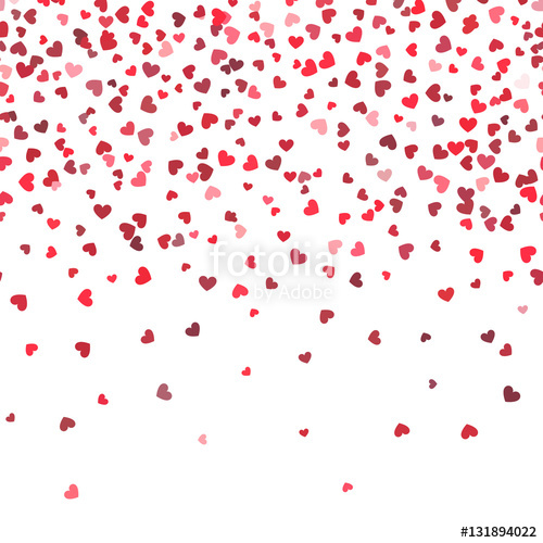 500x500 Heart Fall Vector Background. Love And Valentine Day Or Wedding