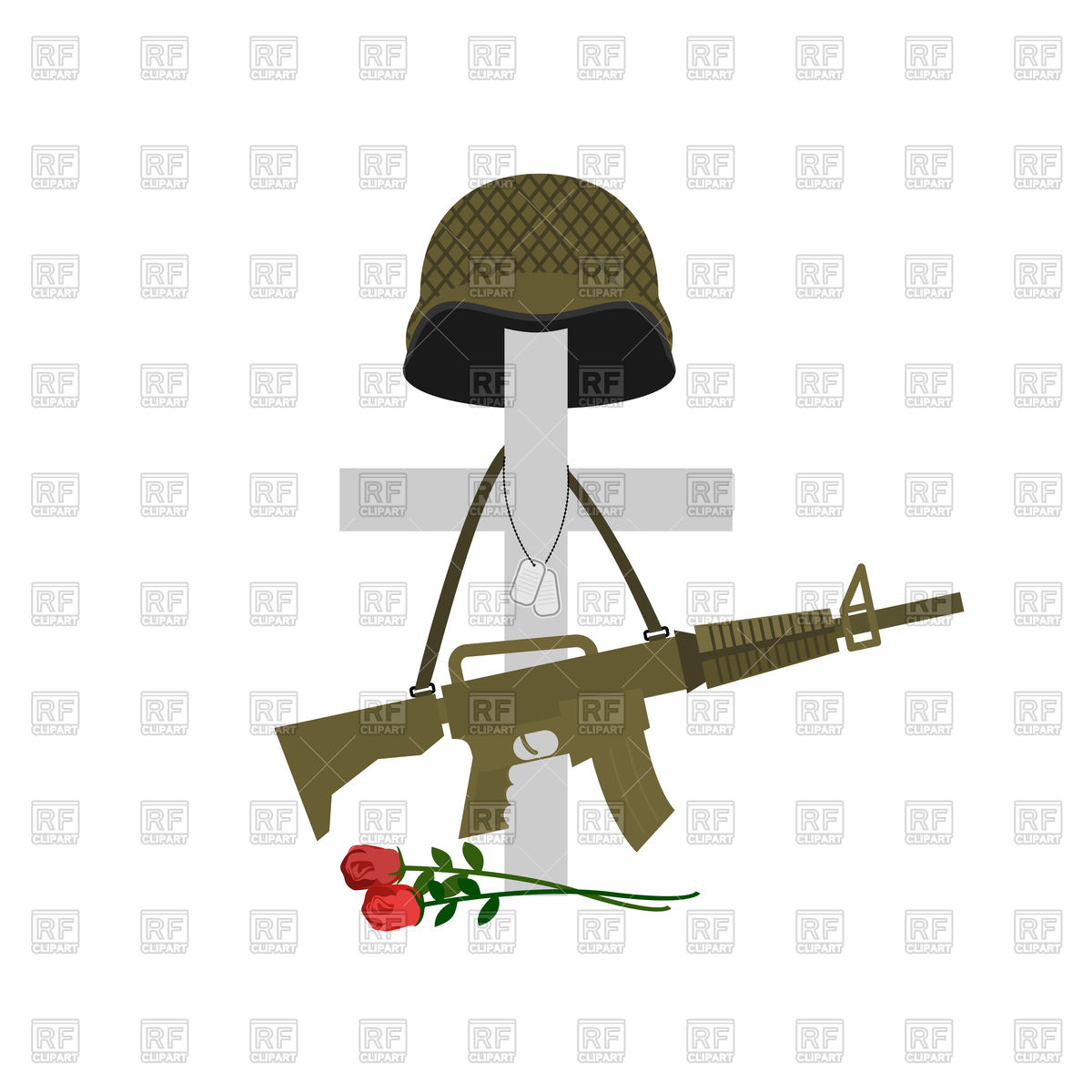 1200x1200 Grave Of Fallen Soldier Vector Image Vector Artwork Of