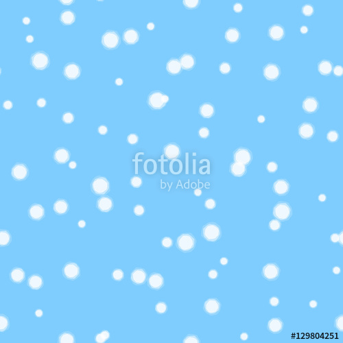 500x500 Falling Snow Vector Seamless Pattern. White Splash On Blue
