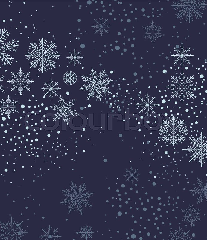 692x800 Vector Illustration Of Falling Snowflakes. Christmas Background