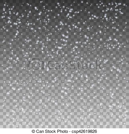 450x470 Vector Isolated Abstract Falling Snowflakes, Snow. Vector