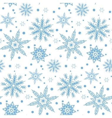 380x400 Winter Pattern With Various Falling Snowflakes Vector By Tukkki On