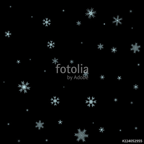 500x500 Christmas Falling Snow Vector Isolated On Dark Background
